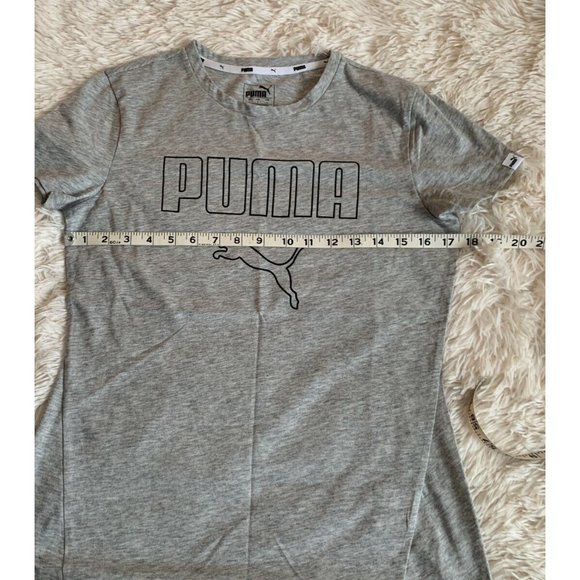 Women’s T Shirt Size S Puma Outline Life Tee Light Gray heather Style TD27070 - Picture 5 of 12